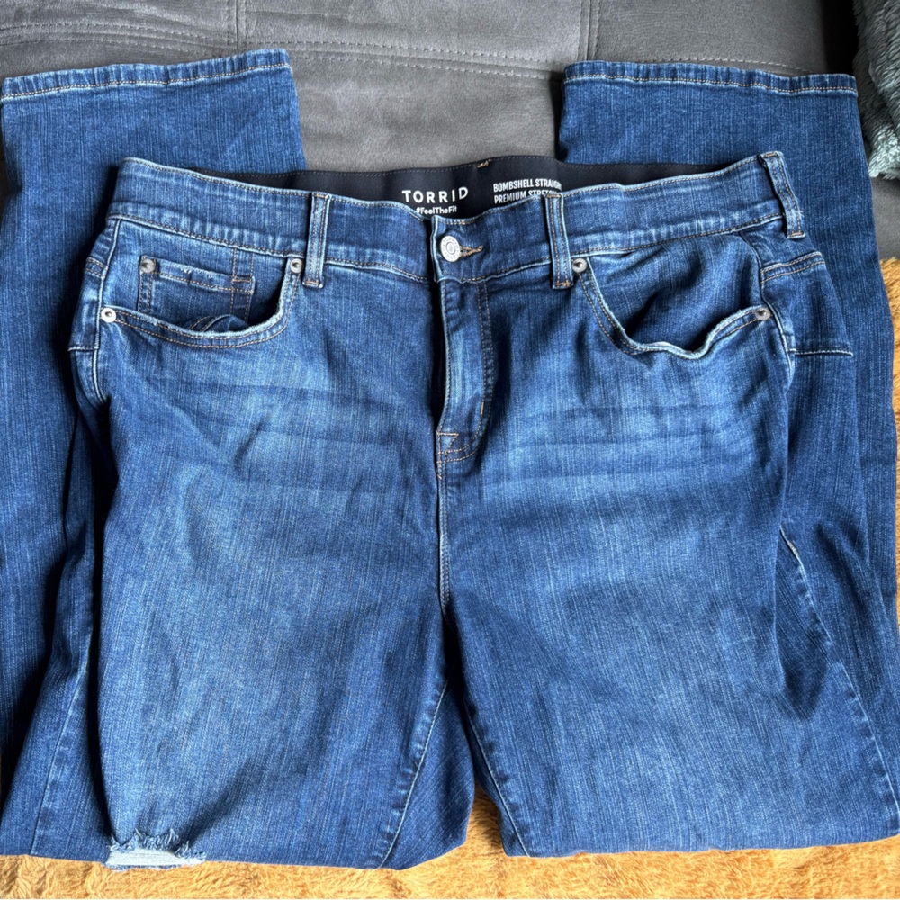 Torrid Blue Straight Leg Jeans Classic Denim